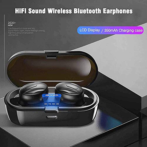 Xawy【2022new editionBluetooth Headphones.Bluetooth 5.0 Wireless Earphones in-Ear Stereo Sound Microphone Mini Wireless Earbuds with Headphones and Portable Charging Case for iOS Android PC.XGB8