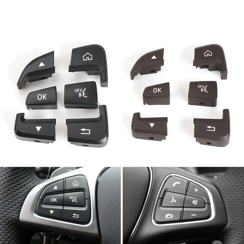 Car Craft Glc Steering Wheel Button Compatible With Mercedes C Class Steering Wheel Button C Class W205 2015-2020 Glc W253 2015-2021 Black