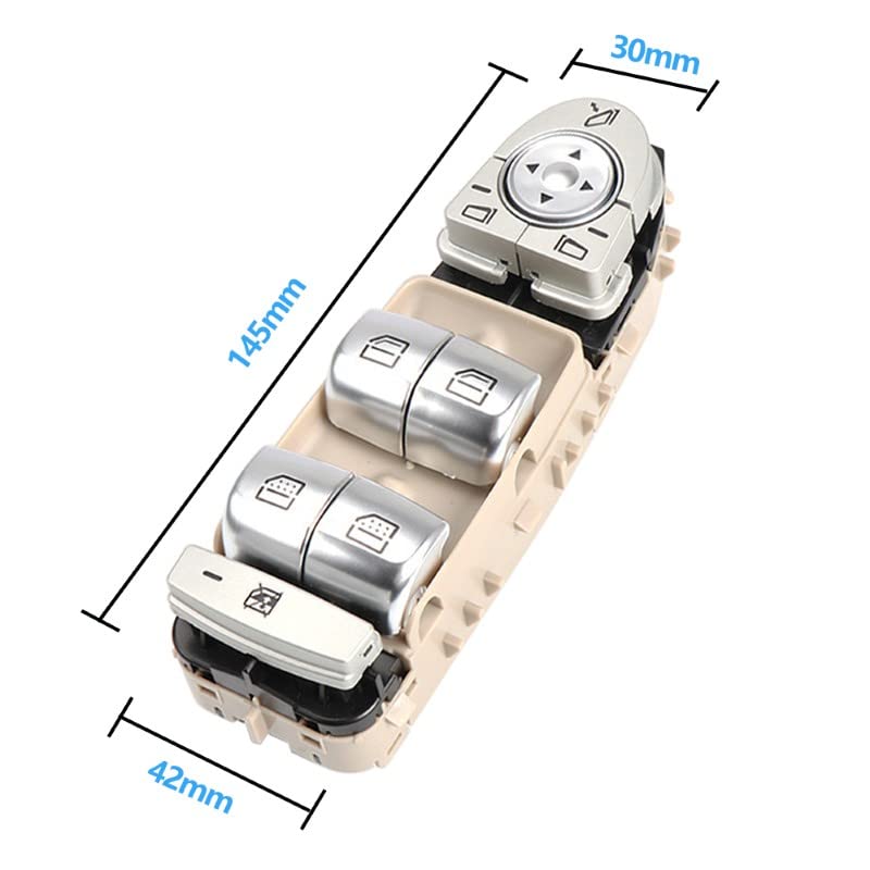 Car Craft S Class Window Switch Main Compatible With Mercedes S Class Window Switch Main S Class W222 2014 Beige