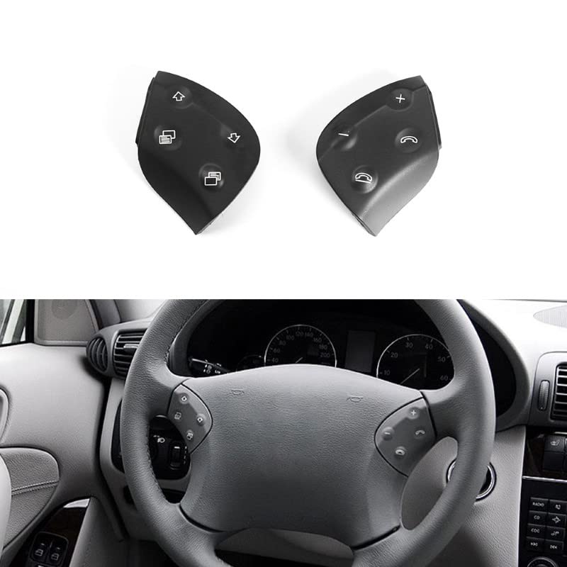 Car Craft C Class Steering Button Compatible With Mercedes C Class Steering Button C Class W203 2000-2007 Black