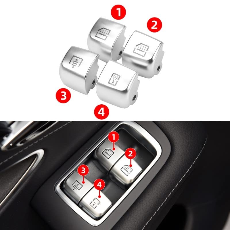 Car Craft S Class Window Switch Button Cover Curtain Button Cover Compatible With Mercededs S Class Window Switch Button Cover Curtain Button Cover S Class W222 2014-2021 - 5