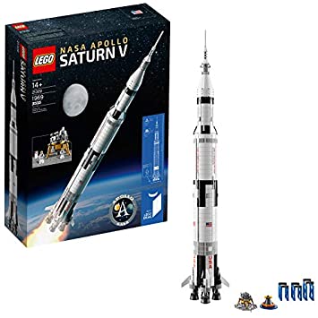 LEGO Ideas NASA Apollo Saturn V 21309 Outer Space Model Rocket for Kids and Adults, Science Building Kit (1969 Pieces) 4742510608473 bolt