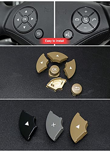 Car Craft C Class Steeering Wheel Button Compatible With Mercedes C Class Steering Wheel Button C Class W204 2007-2011 E Class W212 2009-2013 Gray