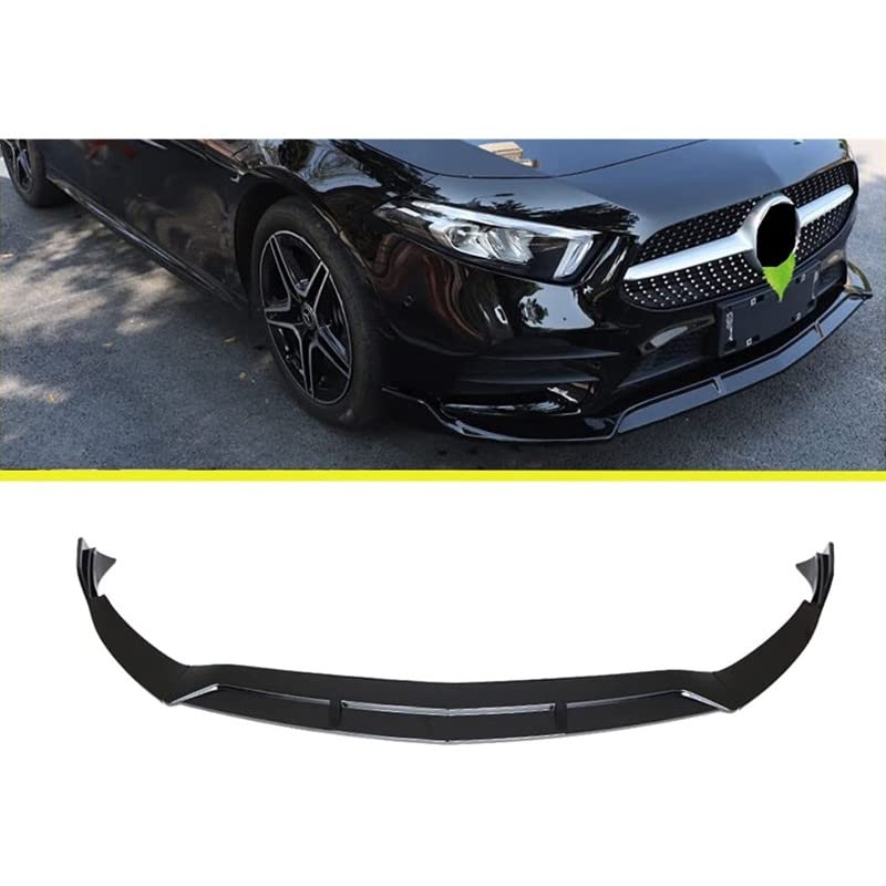 Car Craft A Class Front Lip Bumper Lip Compatible with Mercedes A Class Front Lip Bumper Lip A Class W177 2020 Glossy Black