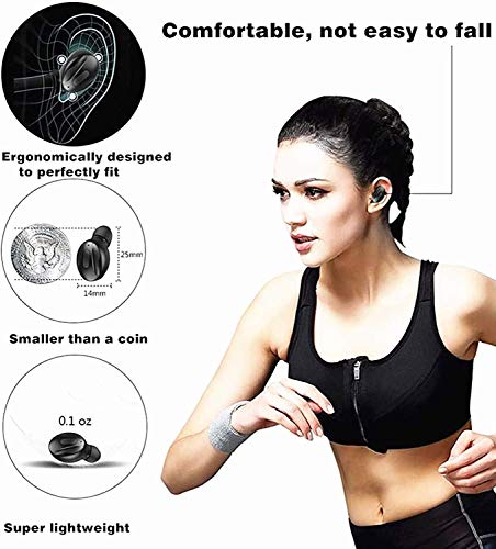 Xawy【2022new editionBluetooth Headphones.Bluetooth 5.0 Wireless Earphones in-Ear Stereo Sound Microphone Mini Wireless Earbuds with Headphones and Portable Charging Case for iOS Android PC.XGB8