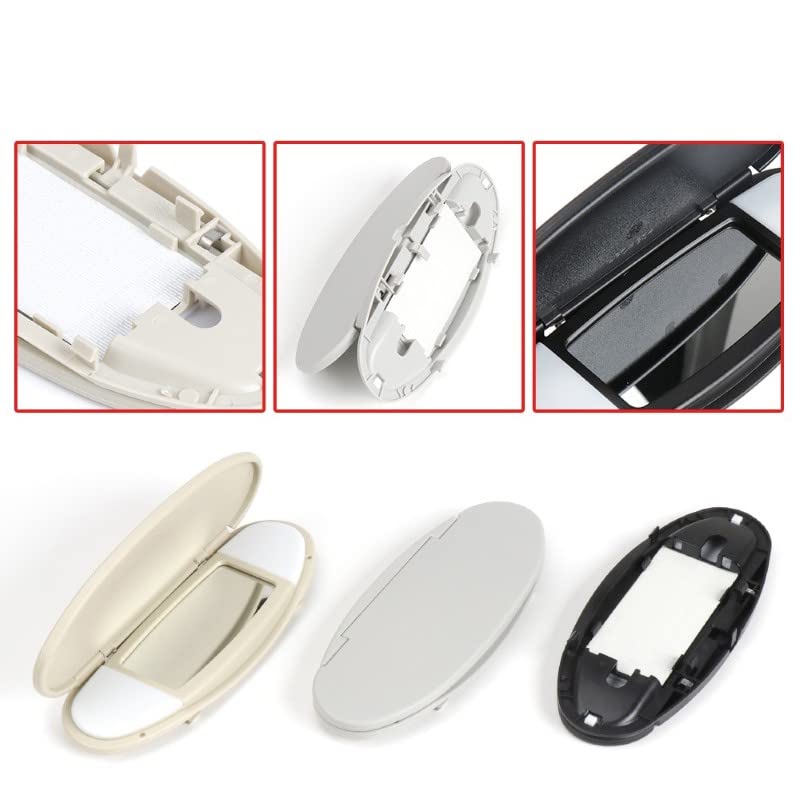 Car Craft Mini Sunshade Mirro Cover Compatible with Mini Cooper Sun Shade Mirror Cover Mini R55 R56 R60 2007 -2014 Beige