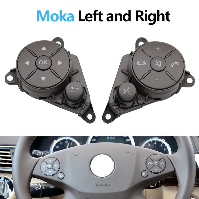 Car Craft C Class Steeering Wheel Button Compatible With Mercedes C Class Steering Wheel Button C Class W204 2007-2011 E Class W212 2009-2013 Assembley Left Moka