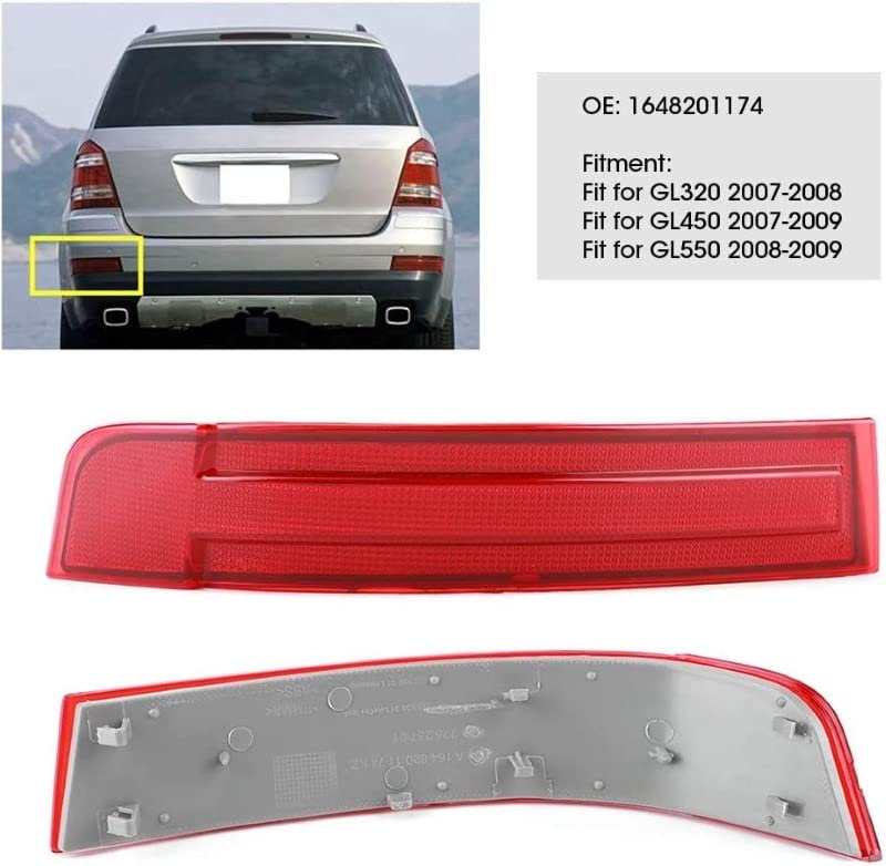 Car Craft Rear Bumper Reflector Compatible With Mercedes Gl W164 2006-2009 Rear Bumper Reflector Left 1648201174