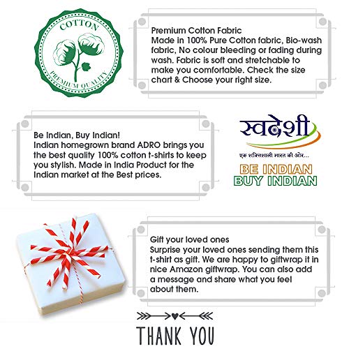 ADRO Multicolour Cotton Full Sleeve T-Shirt for Men