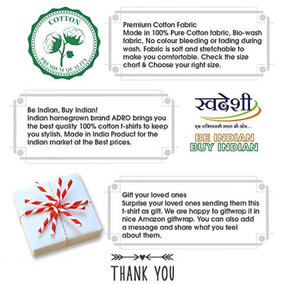 ADRO Multicolour Cotton Full Sleeve T-Shirt for Men