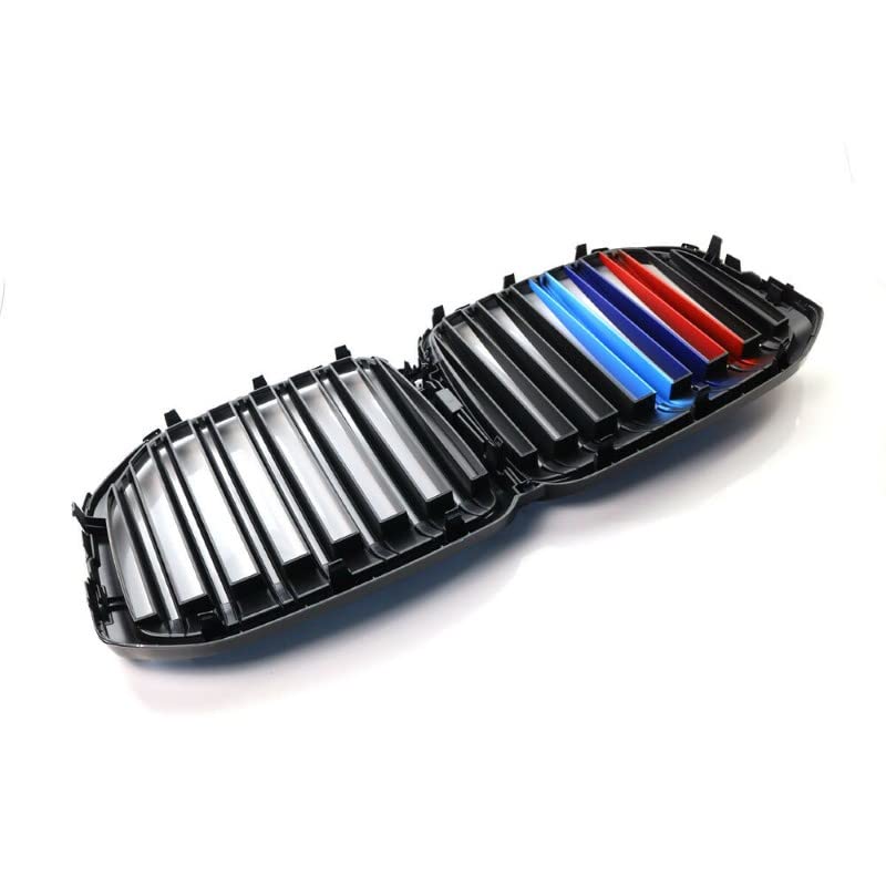 Car Craft Front Bumper Grill Compatible With Bmw X7 G07 2019-2022 Front Bumper Grill Carbon Fiber Look M Colour