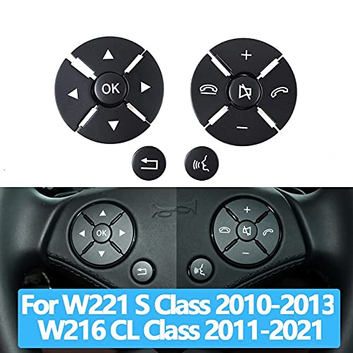 Car Craft S Class Steering Wheel Button Compatible With Mercedes S Class Steering Wheel Button S Class W221 2010-2013 Black Lci