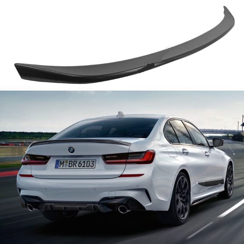 Car Craft 3 Series Spoiler Trunk Spoiler Compatible with BMW 3 Series Spoiler Trunk Spoiler 3 Series G20 2019 P Glossy Black AR-BMW-019