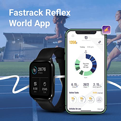 Fastrack New Reflex Beat+ Smartwatch|1.69” UltraVU Display|500 Nits Brightness|60 Sports Modes|100+ Watchfaces|24 * 7 HRM|SpO2|Sleep Tracker|Music & Camera Control|Upto 5 Days Battery|IP68