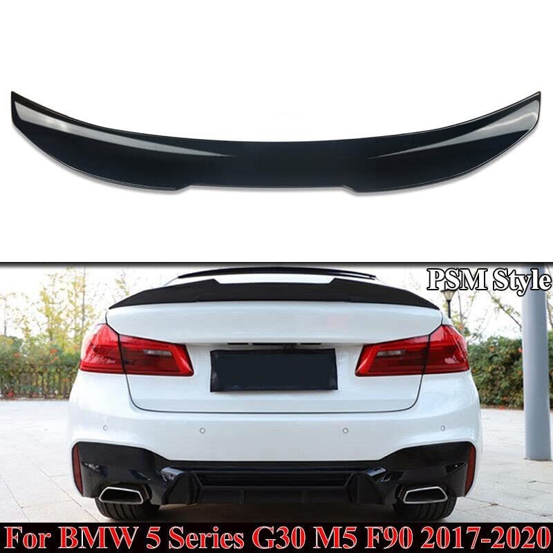 Car Craft 5 Series Spoiler Trunk Spoiler Compatible with BMW 5 Series Spoiler Trunk Spoiler 5 Series G30 2017-2022 Psm Glossy Black