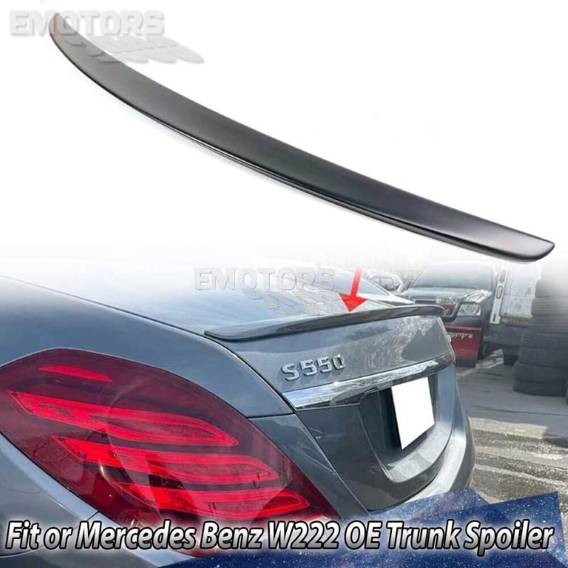 Car Craft S Class Spoiler Trunk Spoiler Compatible with Mercedes S Class Spoiler Trunk Spoiler S Class W222 2014-2021 Glossy Black