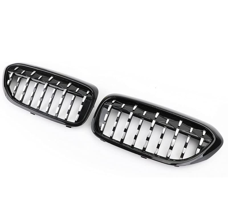 Car Craft Front Bumper Grill Compatible With Bmw 5 Series G30 2017-2020 Front Bumper Grill Diamond Chrome And Black Single