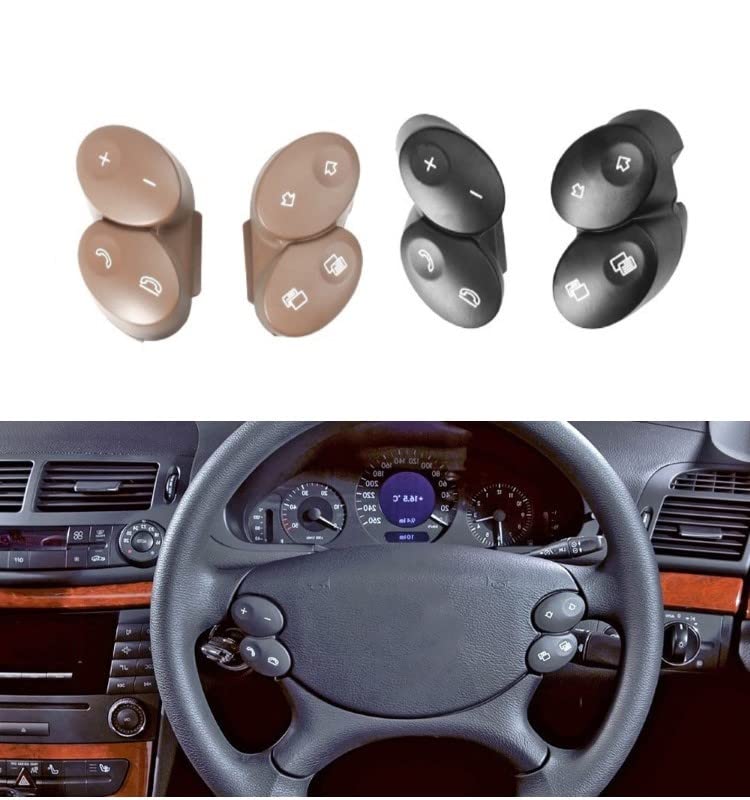 Car Craft E Class Steering Button Compatible With Mercedes E Class Steering Button E Class W211 2006-2009 Cls W218 Black