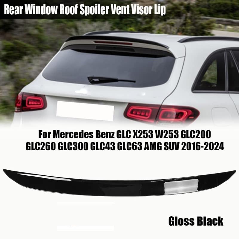 Car Craft Glc Spoiler Roof Spoiler Roof Wings Compatible with Mercedes Glc Spoiler Roof Spoiler Roof Wings Glc X253 2020 Amg Glossy Black