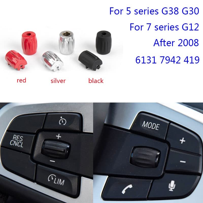 Car Craft 7 Series Steering Wheel Button Compatible With Bmw 7 Series Steering Wheel Button 5 Series G30 2017-2022 7 Serise G12 2016-2022 Silver