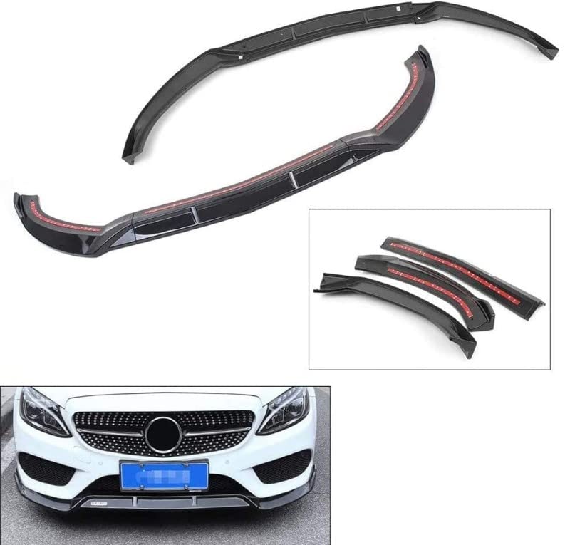 Car Craft C Class Front Lip Bumper Lip Compatible with Mercedes C Class Front Lip Bumper Lip C Class W205 2019 Glossy Black