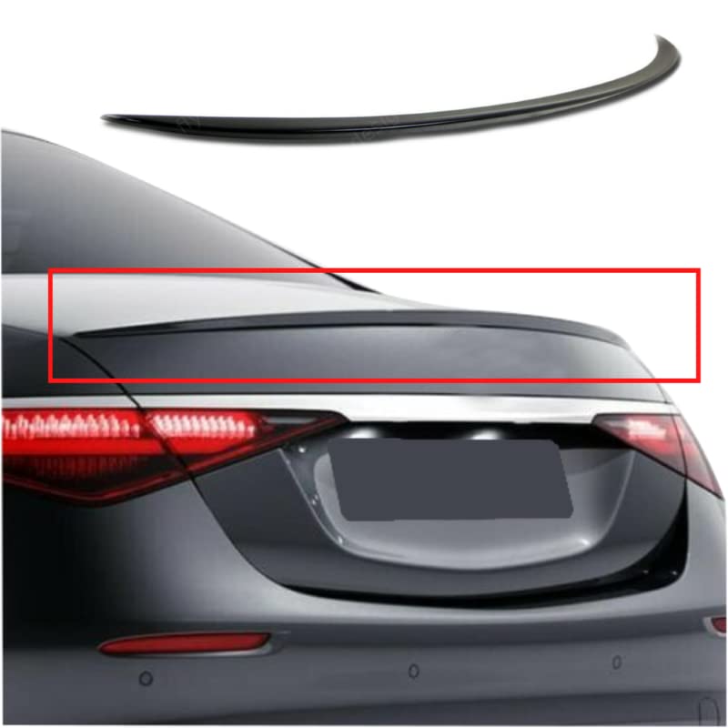 Car Craft E Class Spoiler Trunk Spoiler Compatible with Mercedes E Class Spoiler Trunk Spoiler E Class W223 2021 Glossy Black