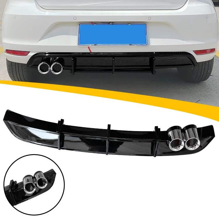 Car Craft Polo After Lip Rear Lip Diffuser Compatible with Volkwagen Polo After Lip Rear Lip Diffuser Polo 2014-2022 Glossy Black