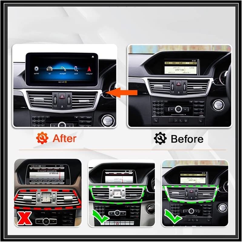 Car Craft E Class Android Player DVD Compatible with Mercedes E Class Android Player DVD E Class W212 2014-2016 8 Core 4+64gb with 4g Ngt4.5 10.25inch