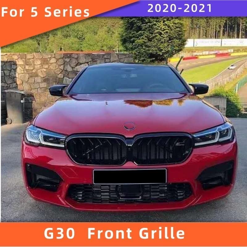 Car Craft Front Bumper Grill Compatible With Bmw 5 Series G30 2021 Front Bumper Grill Glossy Black