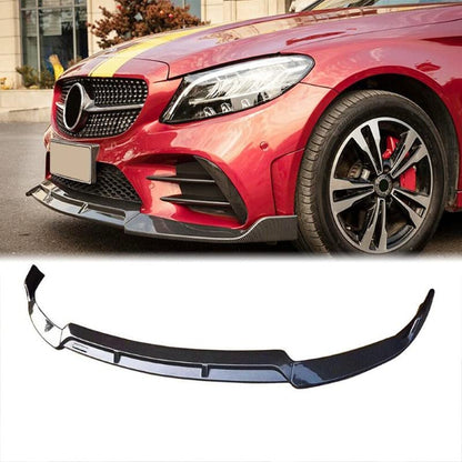Car Craft C Class Front Lip Bumper Lip Compatible with Mercedes C Class Front Lip Bumper Lip C Class W205 2019 Glossy Black -graphql