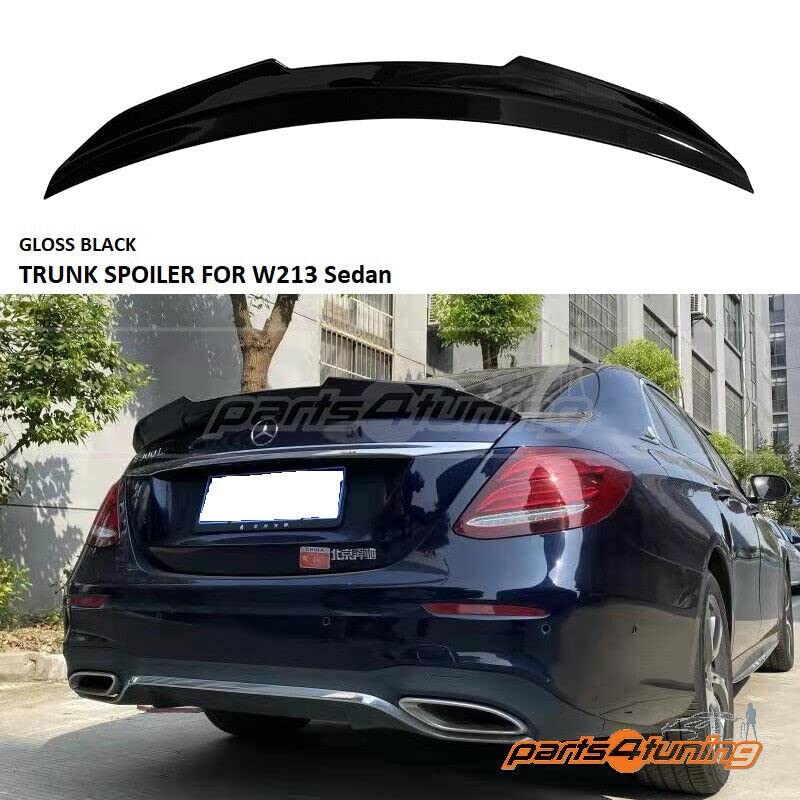 Car Craft E Class Spoiler Trunk Spoiler Compatible with Mercedes E Class Spoiler Trunk Spoiler E Class W2013 2016 Psm Glossy Black