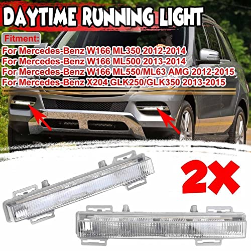 Car Craft Fog Lamp Fog Light Drl Led Drl Compatible With Mercedes Ml W166 2012-2018 Gl W166 2012-2018 Gle W166 2016-2019 Gls W166 2016-2020 Fog Lamp Fog Light Drl Led Drl Left 2049065401