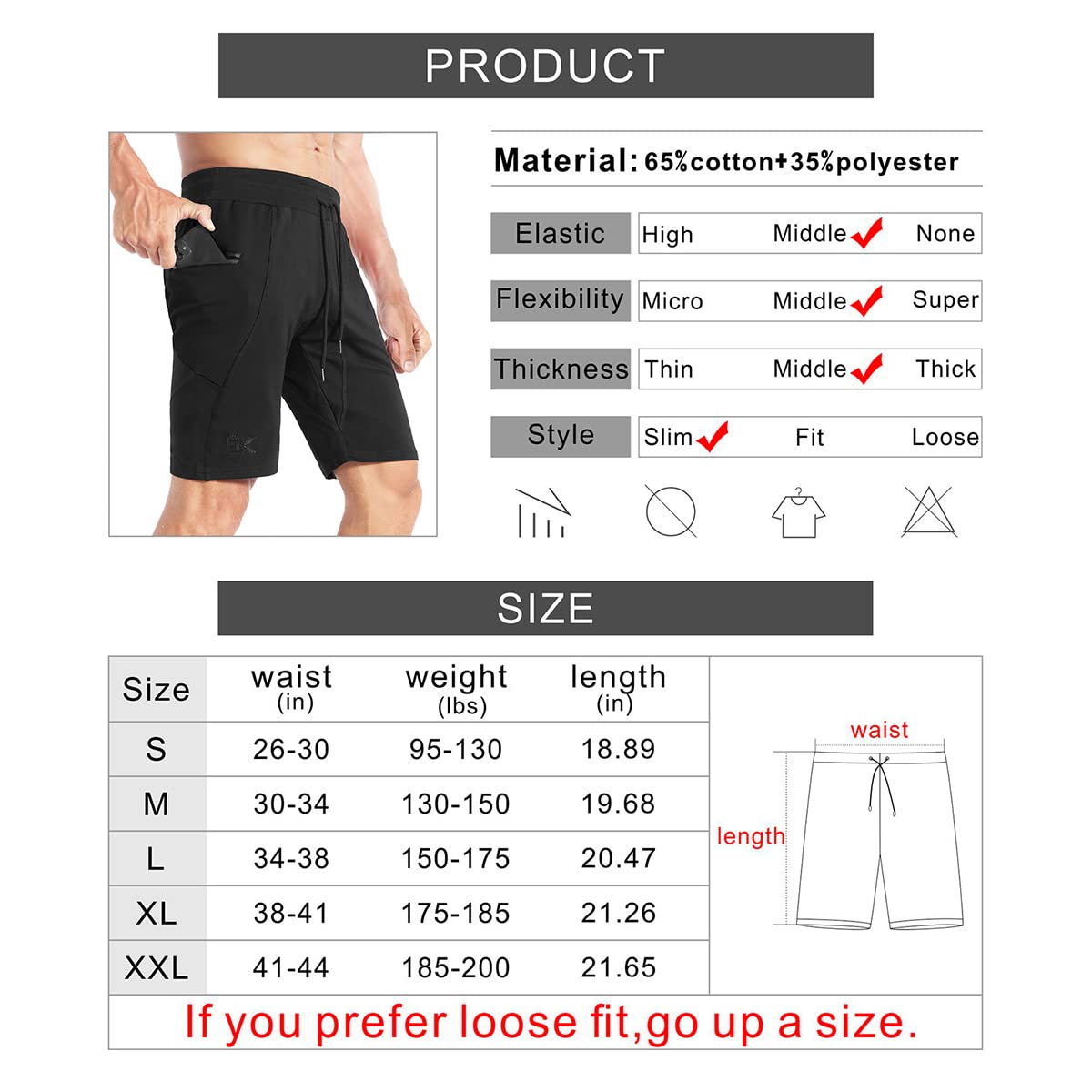 BROKIG Mens Stitching Athletic Shorts Sport Workout Short for Men with Zip Pockets