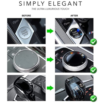 CAR CRAFT 7 Series Crystal Gear Knob Compatible with BMW 7 Series Crystal Gear Knob 5 Series G30 2018 6 Series G32 2018 X3 G01 2018 X4 G02 2018 7 Series G12 2016 -graphql