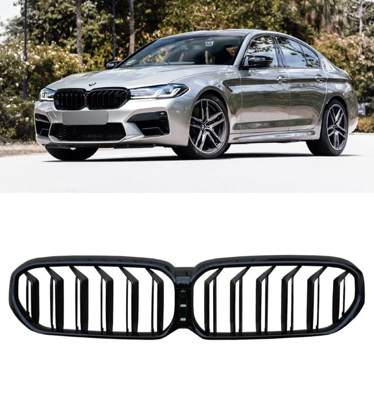 Car Craft Front Bumper Grill Compatible With Bmw 5 Series G30 2021 Front Bumper Grill Glossy Black