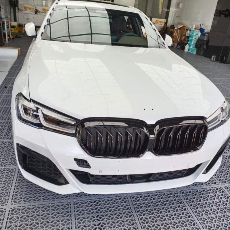 Car Craft Front Bumper Grill Compatible With Bmw 5 Series G30 21 Lci Front Bumper Grill Carbon Fiber