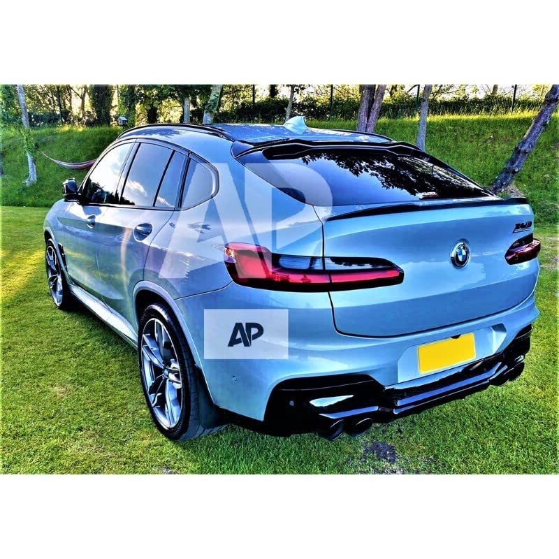 Car Craft X4 Spoiler Roof Spoiler Roof Wings Compatible with BMW X4 Spoiler Roof Spoiler Roof Wings X4 G04 2018-2022 Glossy Black