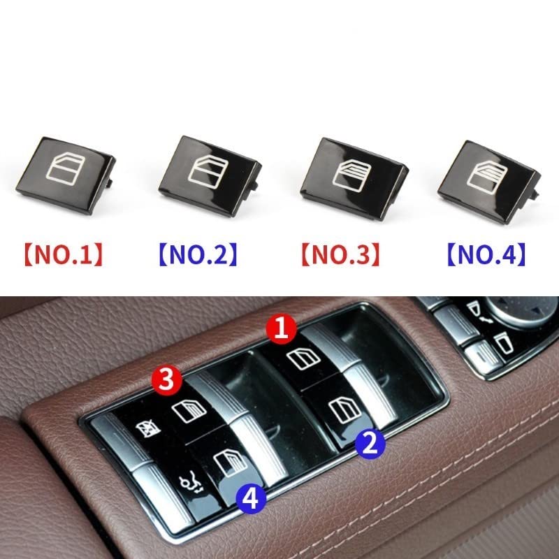 Car Craft S Class Window Switch Button Cover Curtain Button Cover Compatible With Mercededs S Class Window Switch Button Cover Curtain Button Cover S Class W221 2006-2014 - 2