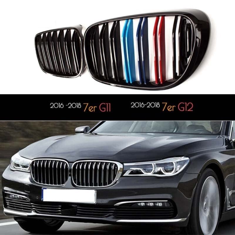 Car Craft Front Bumper Grill Compatible With Bmw 7 Series G12 2016-2021 Front Bumper Grill M Colour