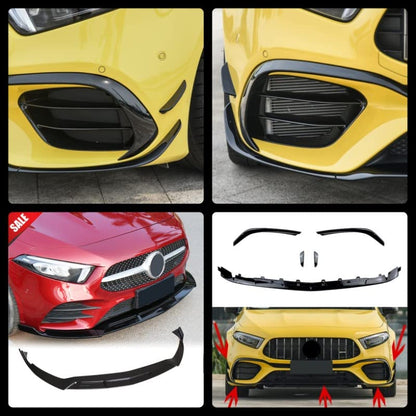 Car Craft A Class Front Lip Bumper Lip Compatible with Mercedes A Class Front Lip Bumper Lip A Class W177 2020 Glossy Black -graphql