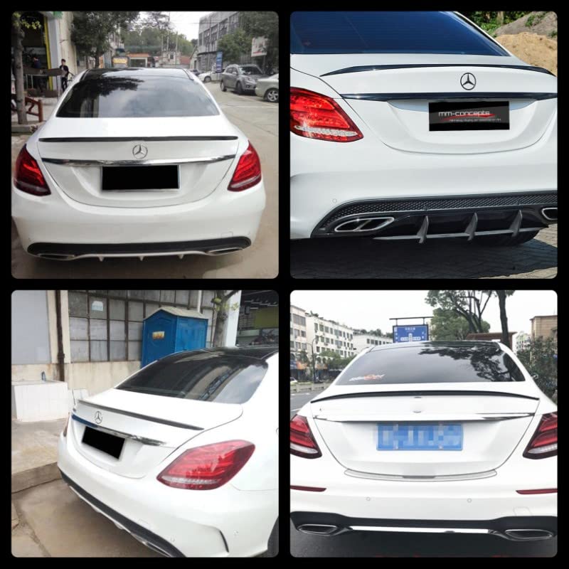 Car Craft E Class Spoiler Trunk Spoiler Compatible with Mercedes E Class Spoiler Trunk Spoiler E Class W213 2016 E63 Glossy Black