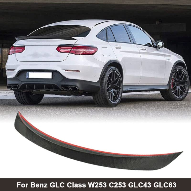 Car Craft Glc Coupe Spoiler Trunk Spoiler Compatible with Mercedes Glc Coupe Spoiler Trunk Spoiler Glc Coupe W253 2014-2020 C63 Glossy Black