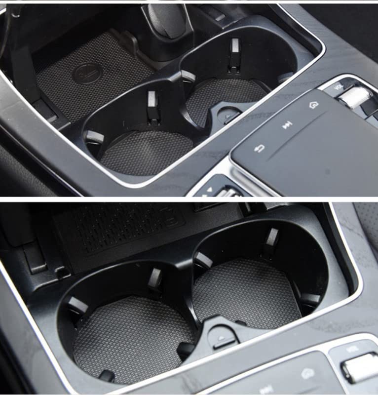 Car Craft C Class Cup Holder Compatible With Mercedes C Class Cup Holder C Class W205 2016-2021 E Class W213 2016-2021 V Class W447 2016-2021 Glc Class W253 2016-2021 Carbon Fiber