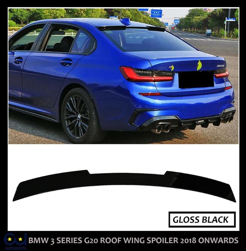 Car Craft 3 Series Spoiler Roof Spoiler Roof Wings Compatible with BMW 3 Series Spoiler Roof Spoiler Roof Wings 3 Series G20 2019 Glossy Black AR-BMW-023