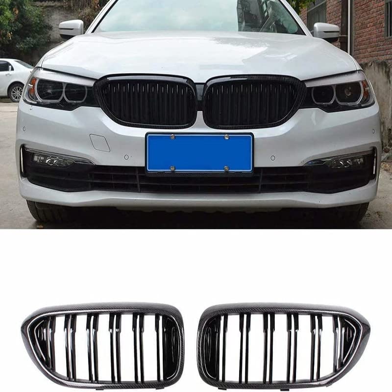 Car Craft Front Bumper Grill Compatible With Bmw 5 Series G30 2017-2020 Front Bumper Grill Carbon Fiber Look