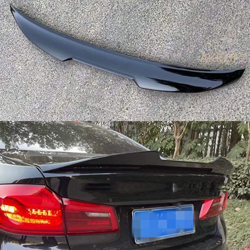 Car Craft 5 Series Spoiler Trunk Spoiler Compatible with BMW 5 Series Spoiler Trunk Spoiler 5 Series G30 2017-2022 Psm Glossy Black