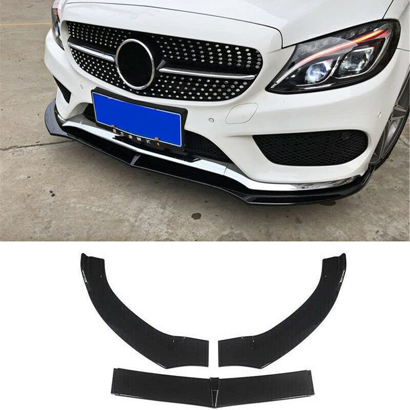 Car Craft C Class Front Lip Bumper Lip Compatible with Mercedes C Class Front Lip Bumper Lip C Class W205 2015-2019 Glossy Black