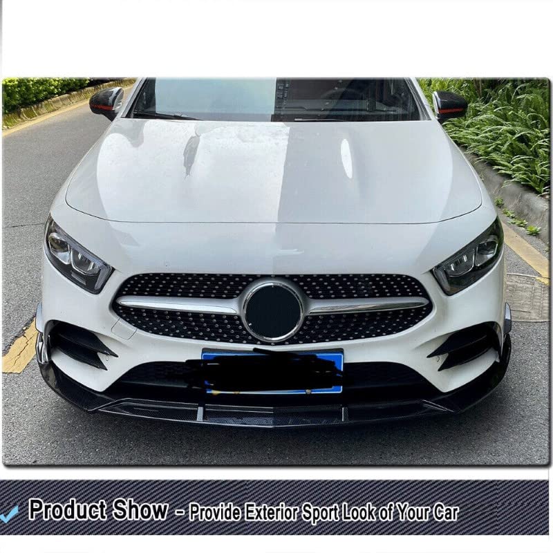 Car Craft A Class Front Lip Bumper Lip Compatible with Mercedes A Class Front Lip Bumper Lip A Class W177 2020 Glossy Black