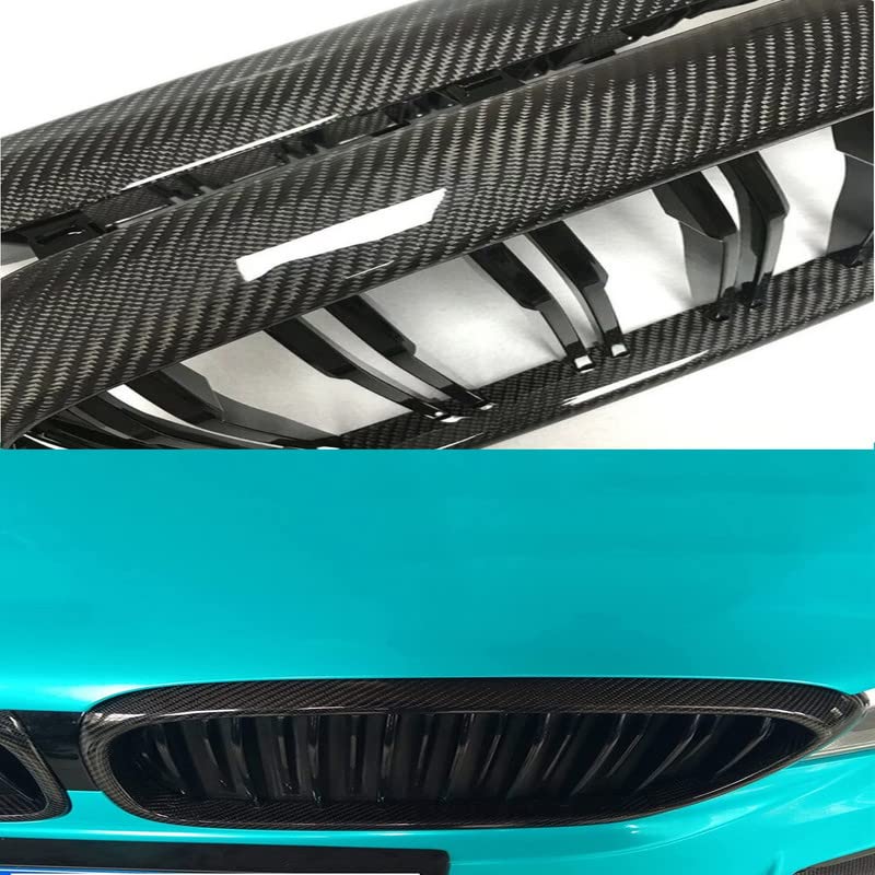 Car Craft Front Bumper Grill Compatible With Bmw 5 Series G30 2017-2020 Front Bumper Grill Carbon Fiber Look