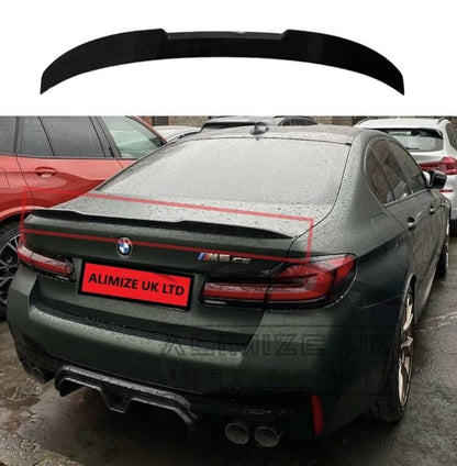 Car Craft 5 Series Spoiler Trunk Spoiler Compatible with BMW 5 Series Spoiler Trunk Spoiler 5 Series G30 2017-2022 Cs Glossy Black -graphql
